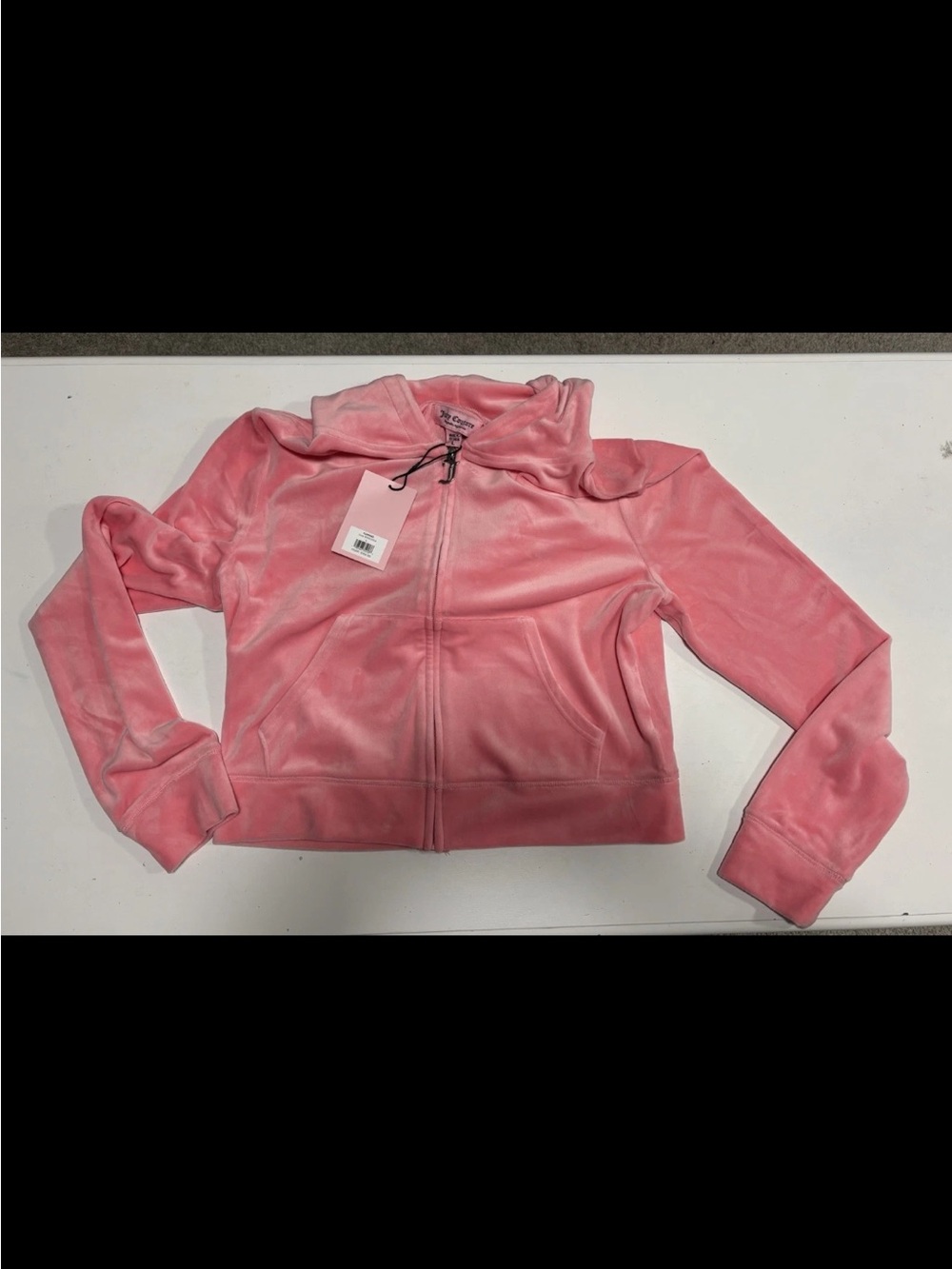 Pink Velour Zip-Up Hoodie Jacket - Women JUICY
